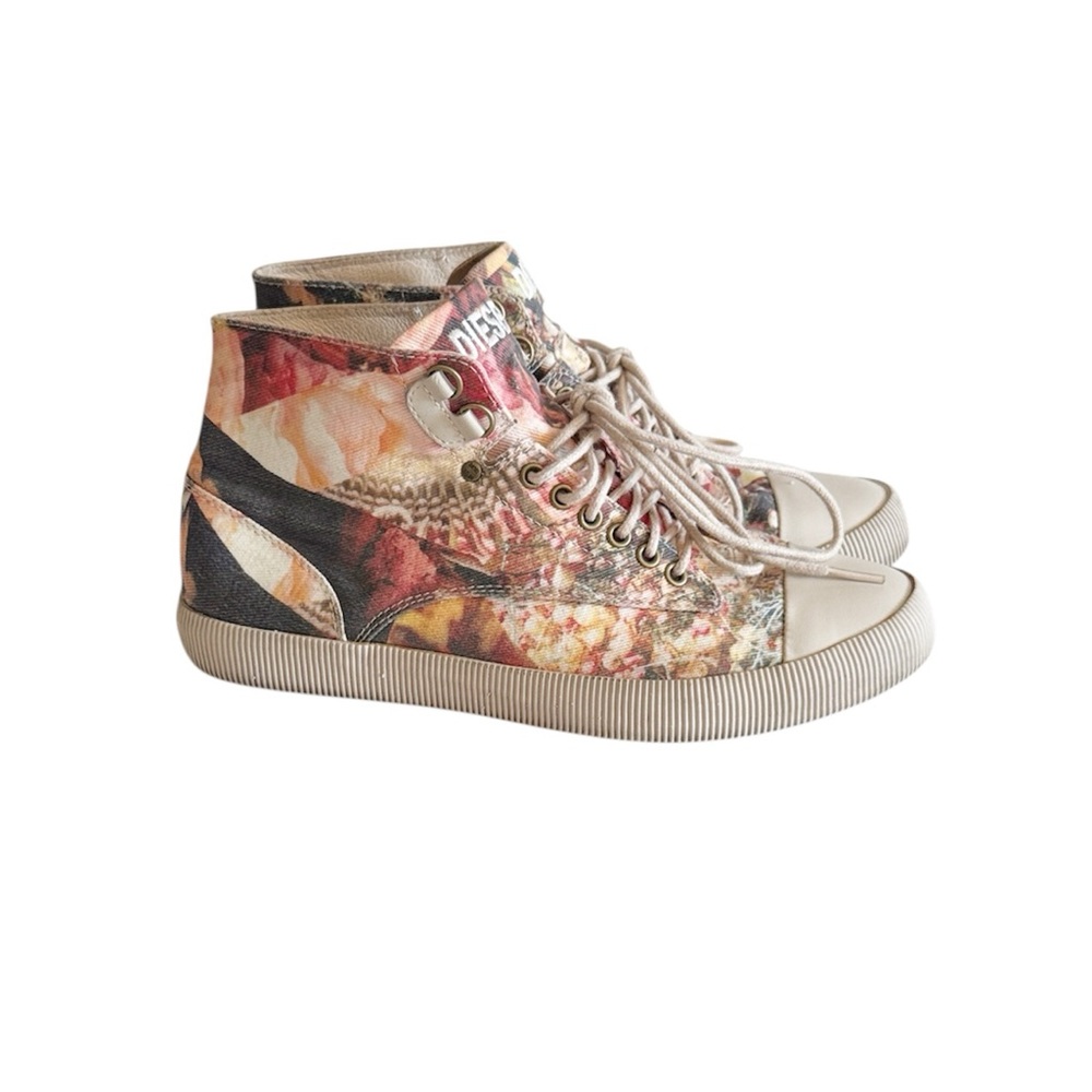 Diesel Womens Laika Persis Floral High-Top Sneaker size 10